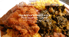Desktop Screenshot of macarthursrestaurant.com